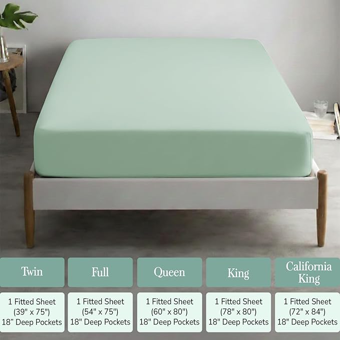 Feather & Stitch Fitted Bottom Sheet Only Twin Size 500 TC-1 Piece 100% Cotton - Image 6