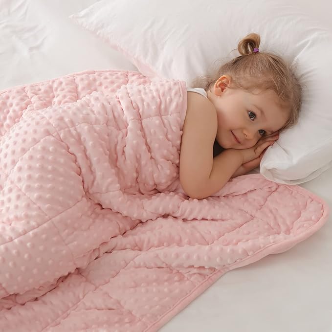 Kids Weighted Blanket Twin 5lbs Breathable Soft Minky Weighted Throw Blanket by HulooSleep
