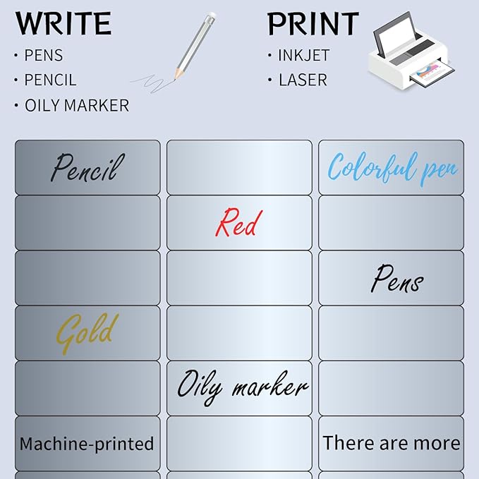 1" x 2-5/8" Address Labels- Matte Silver Mailing Labels Stickers for Laser/Inkjet Printer-Permanent Adhesive Stickers-DeskoryOffice