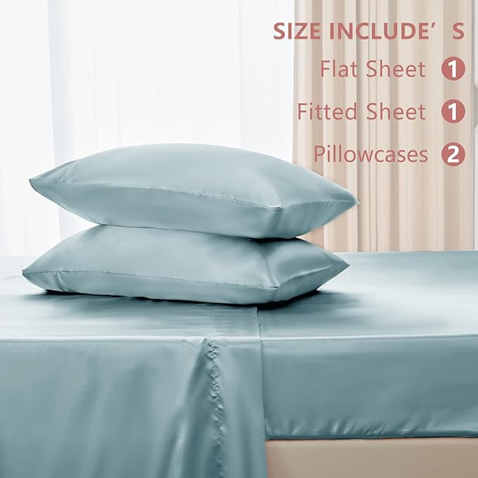 CozyLux Satin Sheets Full Size Sheets - Image 6