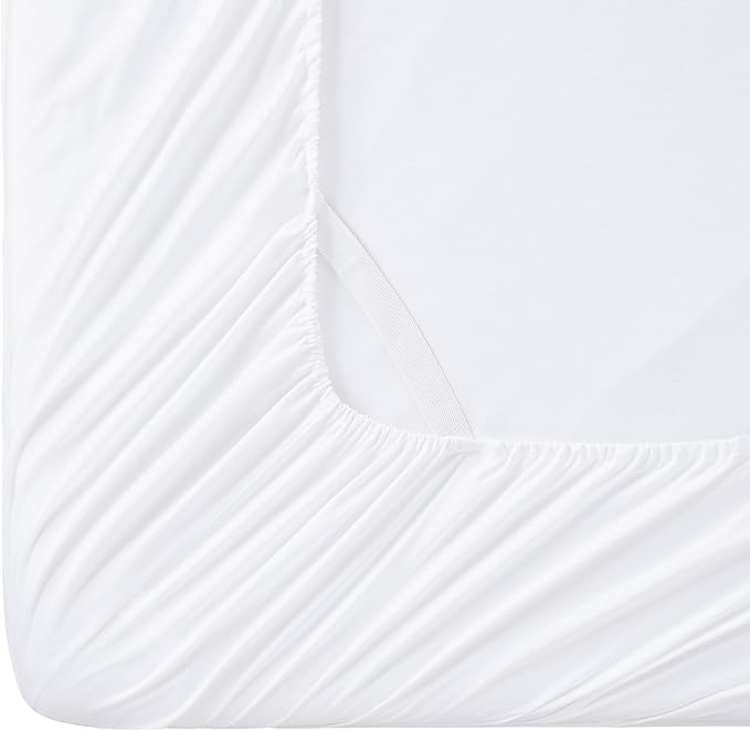 Twin XL Fitted Sheet Only with Full Elastic & Built in Corner Sheet Straps to - Image 5