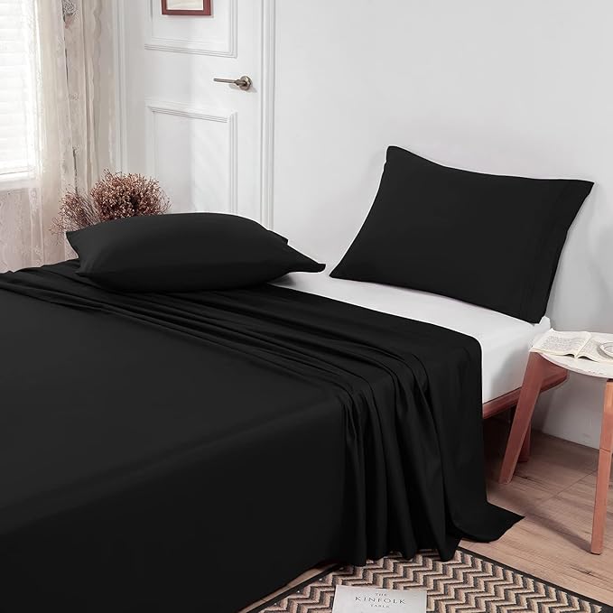 Lirex 2-Pack Twin Size Flat Sheet Set, Ultra-Soft Brushed 1800 Microfiber - Image 4