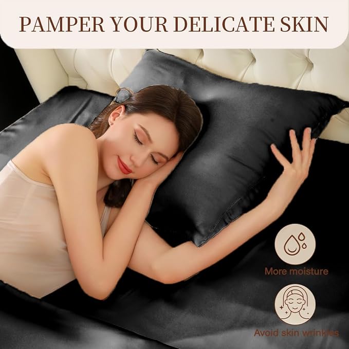Mulberry Silk Pillowcase for Hair and Skin Standard Size 20"X 26" - Image 4