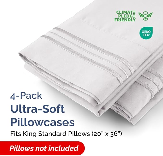 King Standard Pillow Cases Set of 4 - Image 2
