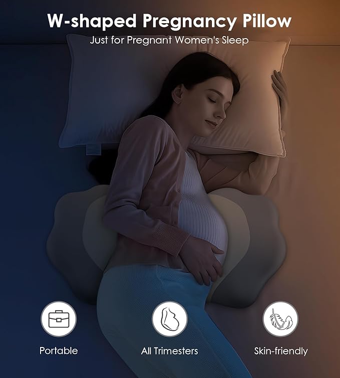 Pregnancy Pillows for Sleeping, Memory Foam Maternity Pillow Support for Back - Image 5