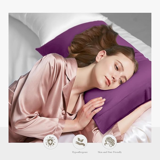 WishSmile Cooling King Pillow Cases Set of 2 Breathable Cool Silky Soft Rayon - Image 2