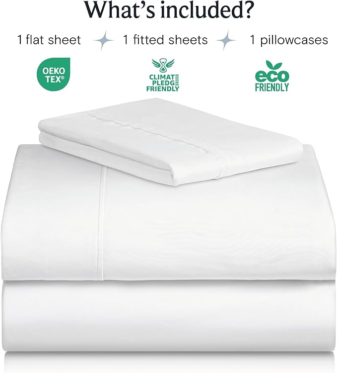 LuxClub 3 PC Twin XL Sheet Set, Deep Pockets Wrinkle Free Cooling Bed Sheets - Image 2
