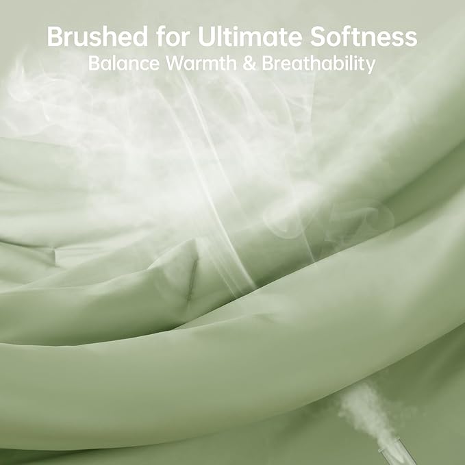 MUXHOMO Green Oversized Queen Comforter Sets, All Season Ultra Soft Down - Image 3