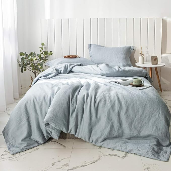 Simple&Opulence 100% Linen Duvet Cover Set 2pcs Basic Style Natural French by SimpleOpulence