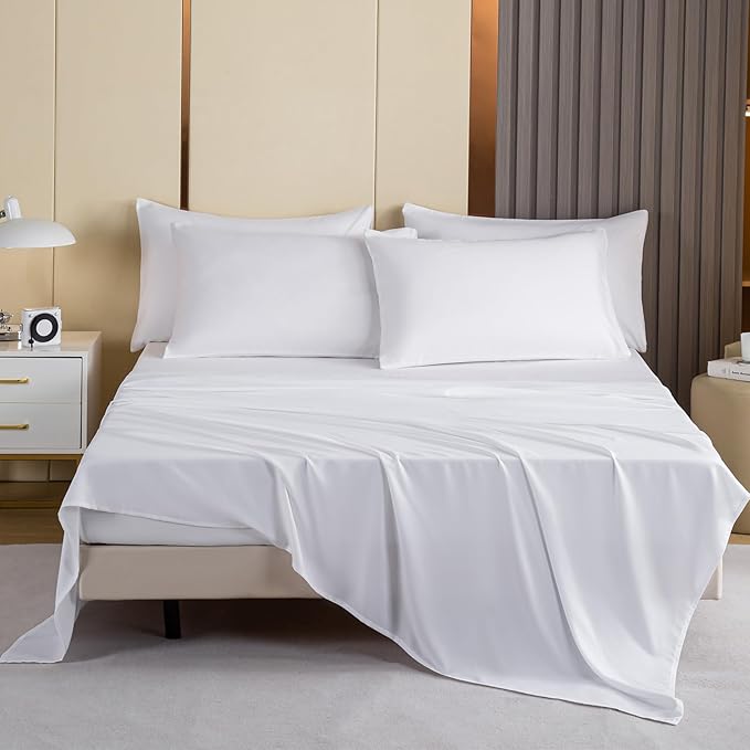 Lavisun Full Flat Sheets 6 Pack, Soft & Breathable Bulk Sheets - Image 2