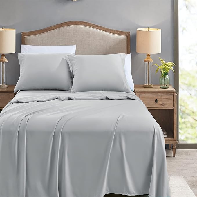 FreshCulture Full Flat Sheets Only, Soft Microfiber Bedding Sheets - Image 2