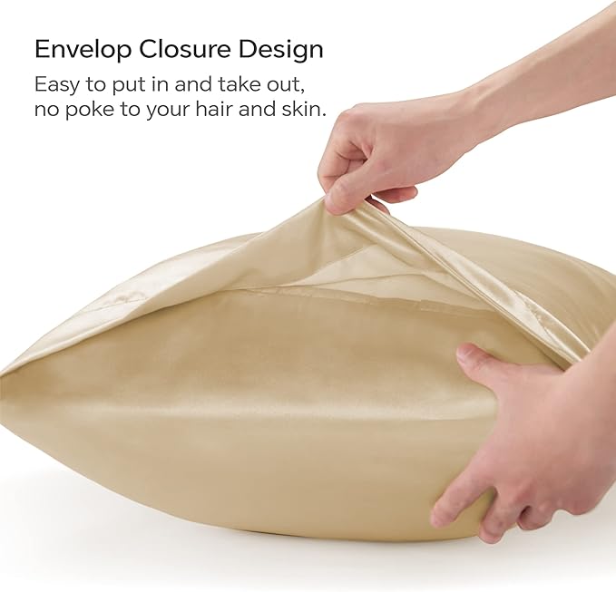 BEDELITE Satin Body Pillow Cover, Super Soft and Cooling Body Pillow Pillowcase - Image 4
