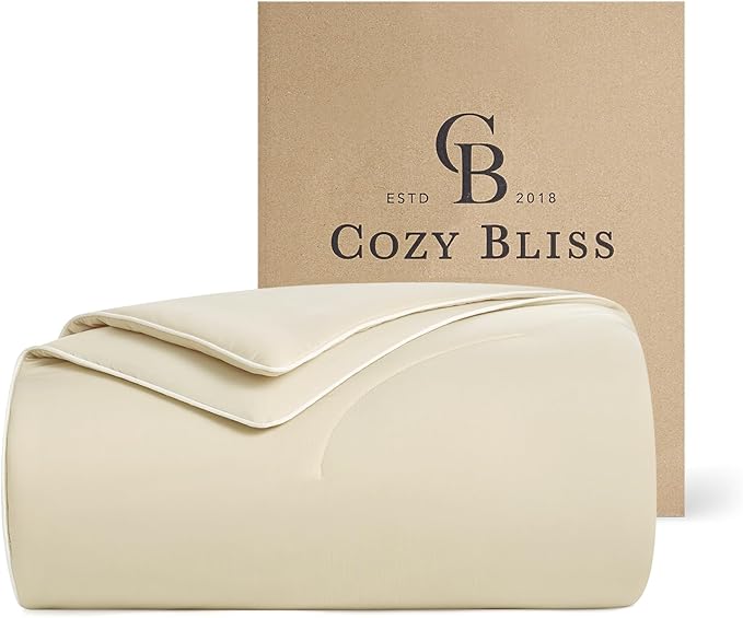 Cozy Bliss Cooling Comforter King Size, Reversible Lightweight Cooling Blankets by CozyBliss