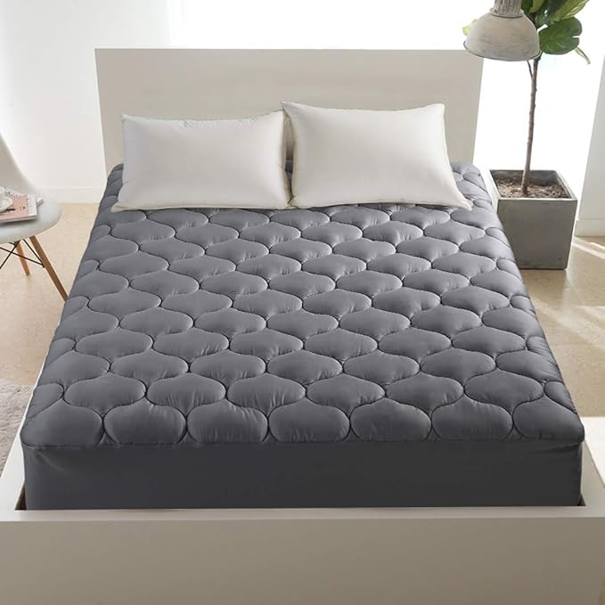 LEISURE TOWN Cotton King Mattress Pad Fitted Quilted Mattress Cover Pillow Top - Image 7