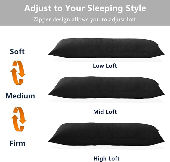 1 MIDDLE ONE Body Pillow, Memory Foam Body Pillows - Image 7