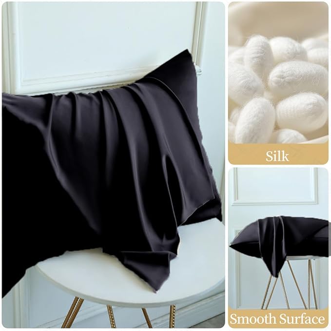 Mulberry Silk Pillowcase for Hair and Skin King Size 20"X 36" - Image 5