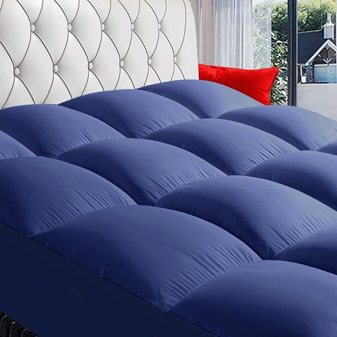 COONP King Mattress Topper, Extra Thick Pillowtop, Cooling Plush Mattress Pad by COONP