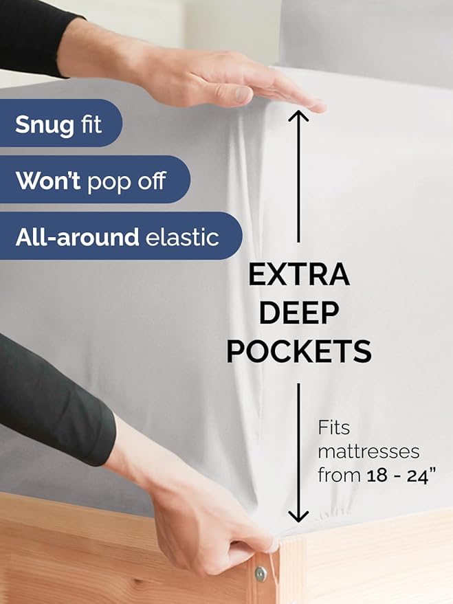 Extra Deep Full Fitted Sheet - Image 2