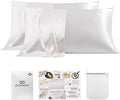 PROMEED 100% Mulberry Silk Pillowcases 2 Pack King Size, 23 Momme 6A+ Grade by PromeedTextile
