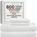 100% Egyptian Cotton Sheets King Size Sheets Set by CHATEAUHOMECOLLECTION