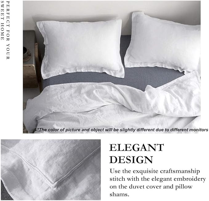 Simple&Opulence 100% French Flax Linen Duvet Cover Set - Image 2