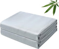 Bamboo Viscose Flat Sheets Only, 400 Thread Count Sateen Weave Queen Size Flat by ZaizaiHome