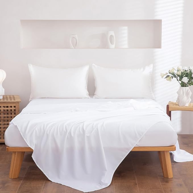 Full Flat Sheet Only， 80x96Inch White - Image 2