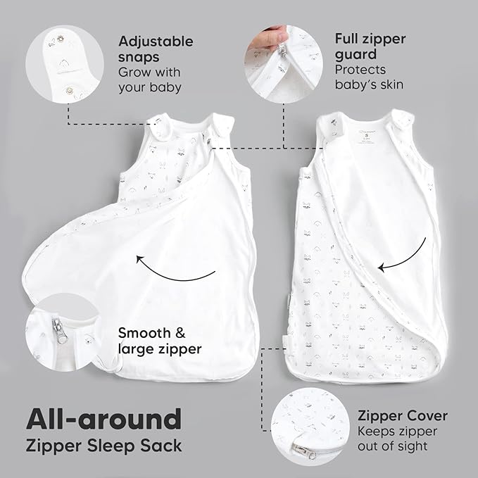 1-Pack Organic Baby Sleep Sacks, 100% Cotton - Image 3