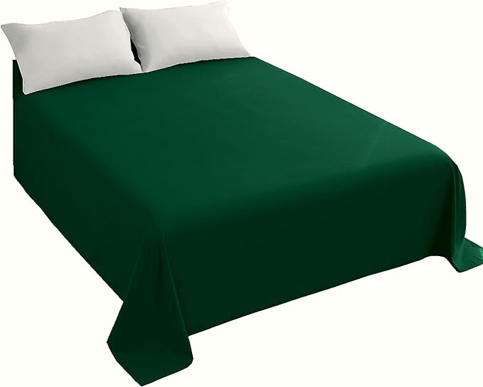 Sfoothome Blackish Green Sheet, Ultra Soft and Comfortable Microfiber Top Sheet by Sfoothome