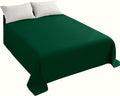Sfoothome Blackish Green Flat Sheet, Ultra Soft and Comfortable Microfiber Top by Sfoothome