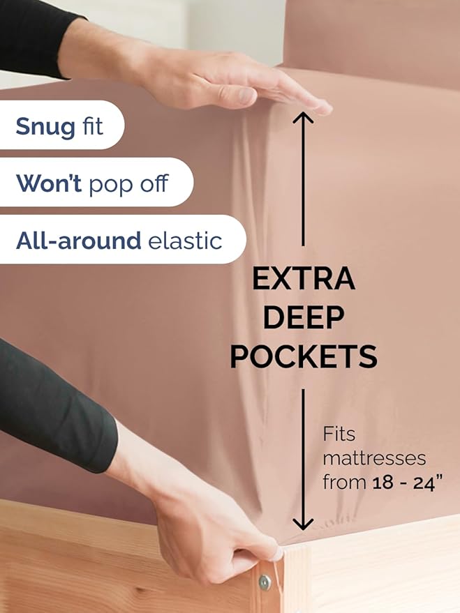 Extra Deep Twin Fitted Sheet - Image 2