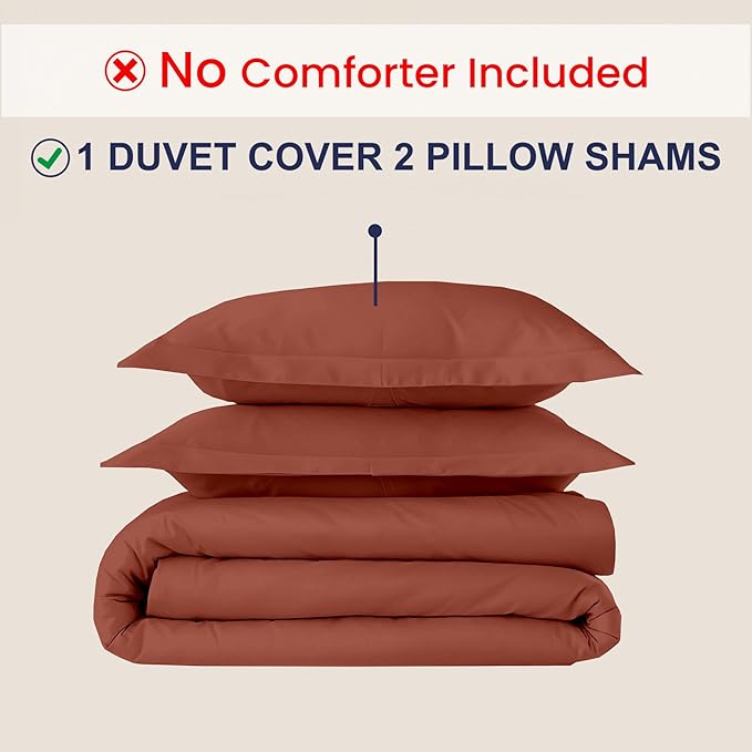 Kotton Culture 3 Pc Duvet Cover Queen Size/Full Size Set-100% Egyptian Cotton - Image 2