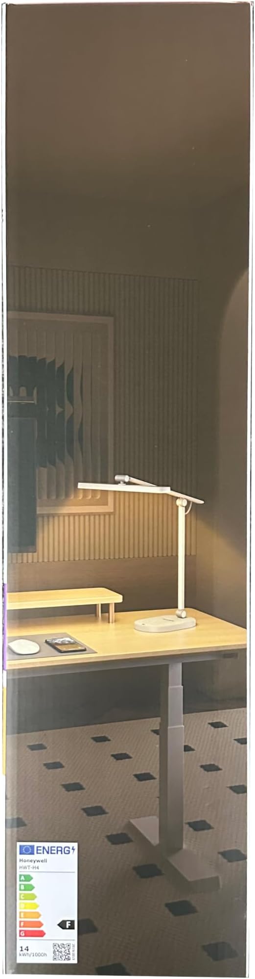 Honeywell Desk Lamp for Home Office, H4 Sunturalux™ Eye-Caring LED Desk Light, 700LM Dimmable Desk Lamp with Timer, Adjustable Desk Reading Light, Touch Auto Dimming Table Lamp for Study, Bedroom-DeskoryOffice