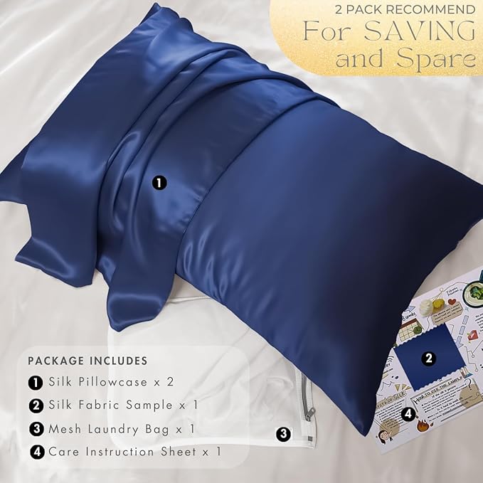 PROMEED 23 Momme Silk Pillowcase 2 Pack Toddler/Travel Size - Image 6