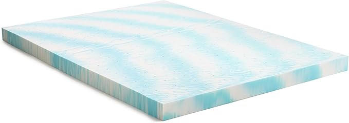 Linenspa 4 Inch Swirl Gel Memory Foam Mattress Topper, California King Size – - Image 4
