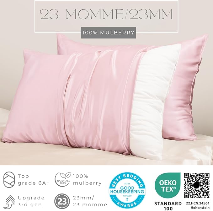 PROMEED 23 Momme Silk Pillowcase 2 Pack - Image 2