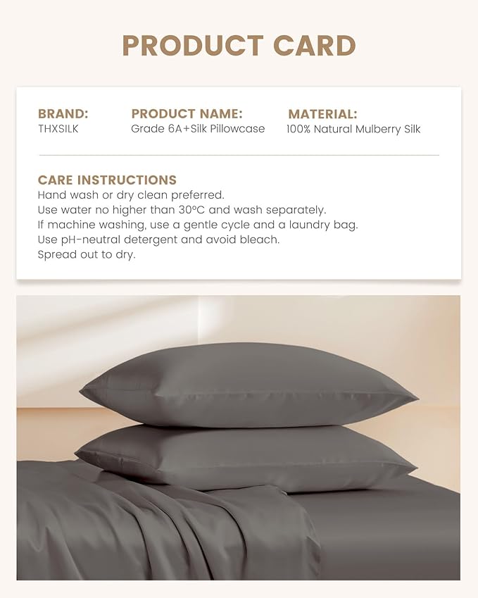 THXSILK 100% Mulberry Silk Pillowcase - Image 8