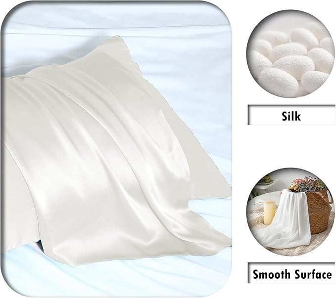 Mulberry Silk Pillowcase for Hair and Skin Standard Size 20"X 26" Pillow Case - Image 2