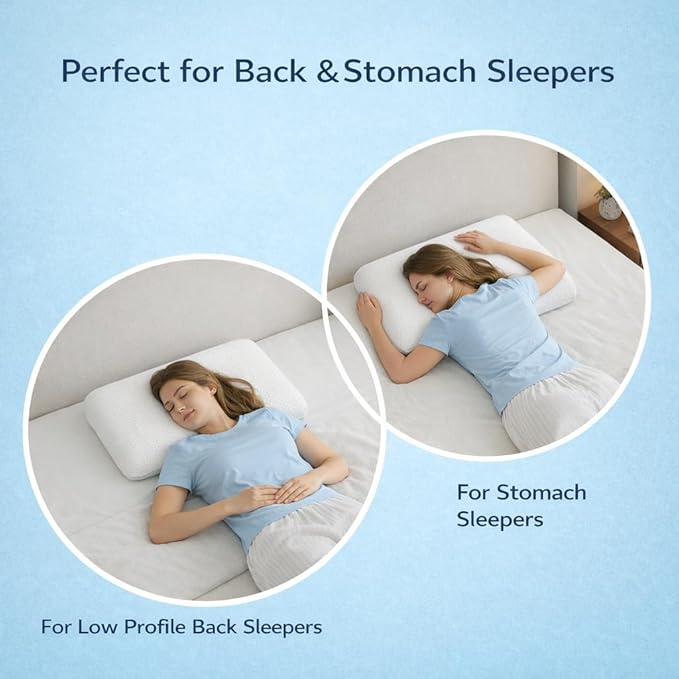 DLIGHT BD Slim 3.2" Stomach Sleeping Memory Foam Pillow-Thin, Soft Yet - Image 7
