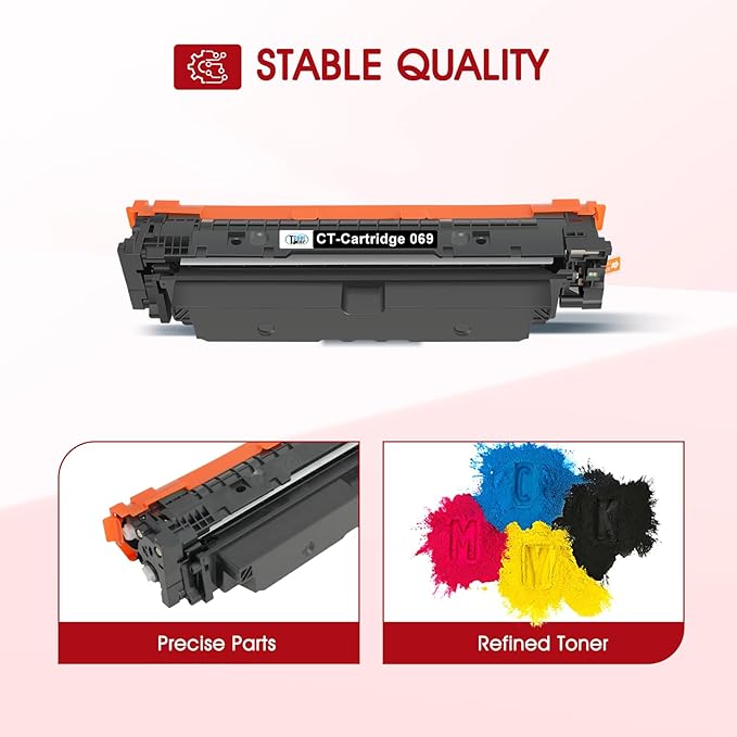 069 Toner Cartridge Set 069H MF753Cdw Compatible Replacement for Canon 069 Toner Cartridge Set for Canon imageCLASS MF 753Cdw MF751Cdw MF752Cdw LBP674Cdw LBP674Cx LBP673Cdw (B/C/Y/M, 4 Pack)-DeskoryOffice
