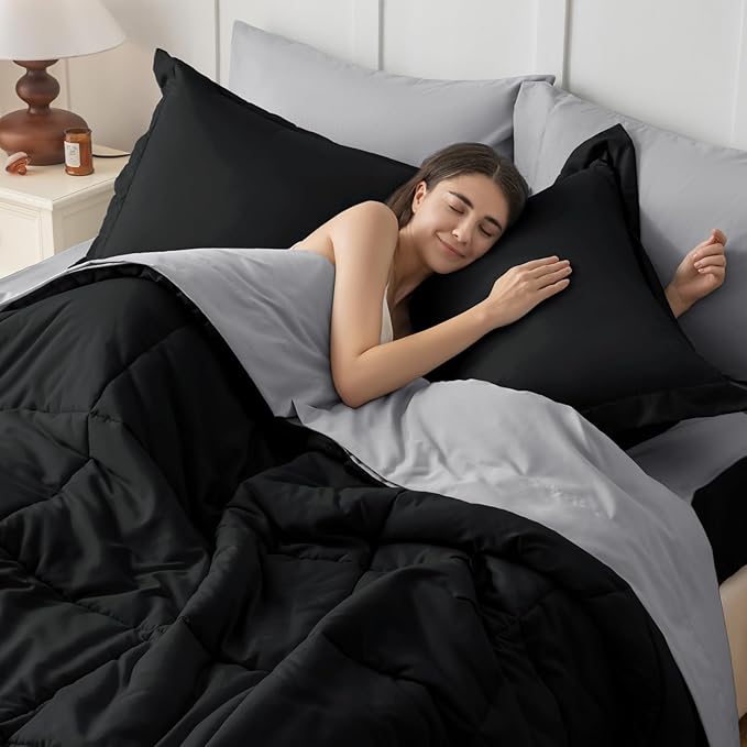 JOLLYVOGUE Full Comforter Set, Ultra-Soft Bed in a Bag Full Size 7 Pieces - Image 7