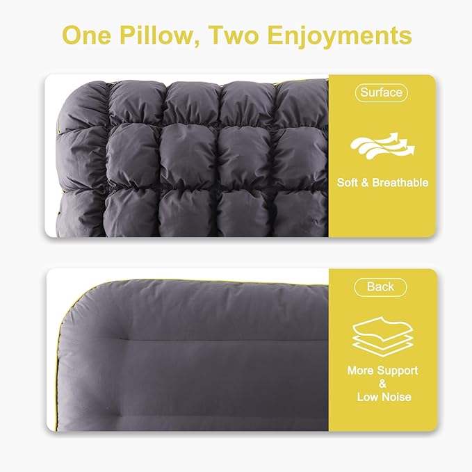 YOUR MOON Fluffy Support Bed Pillow Queen Size Set of 2, Super Soft Premium - Image 8