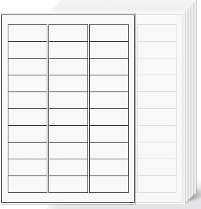 1" x2-5/8 Shipping Address Labels, Blank Mailing Labels, 30-UP White Self-Adhesive Name Tag Stickers for Inkjet and Laser Printer [500 Sheet 15000 Labels]-DeskoryOffice