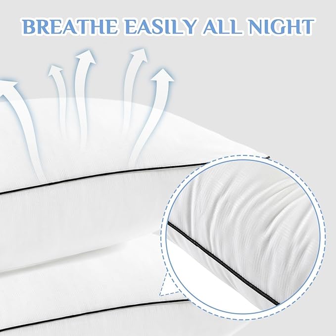 JOLLYVOGUE King Size Bed Pillow 1-Pack, Single Pillow - Image 5