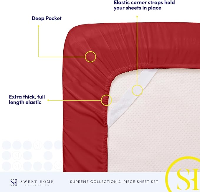 Twin Sheets - Breathable Luxury Sheets - 1800 Supreme Collection Extra Soft - Image 5
