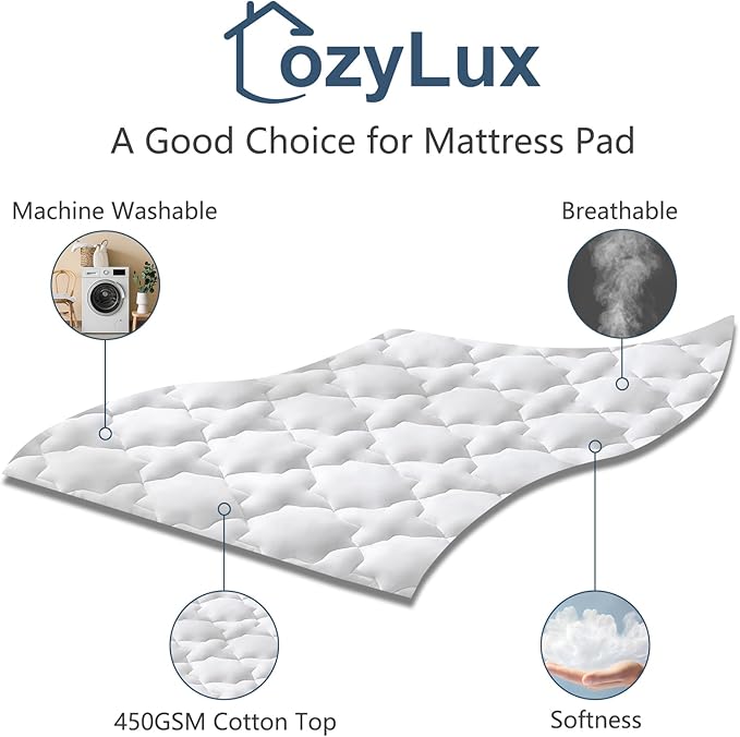 CozyLux California King Mattress Pad - Image 3