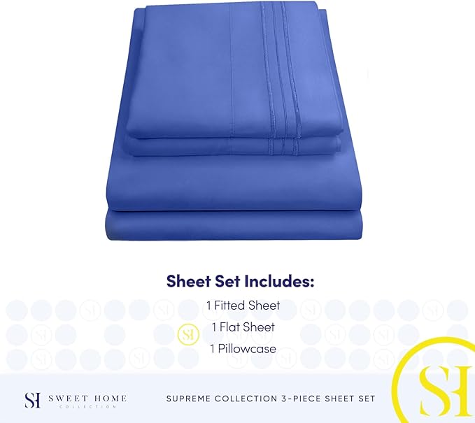 Twin XL Sheets - Breathable Luxury Sheets - 1800 Supreme Collection Extra Soft - Image 4