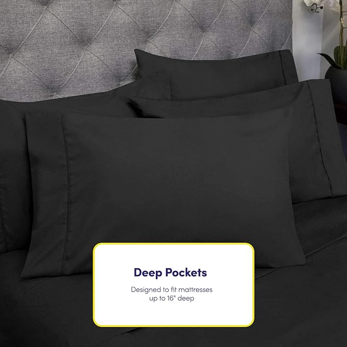 Queen Sheets Black - Image 5
