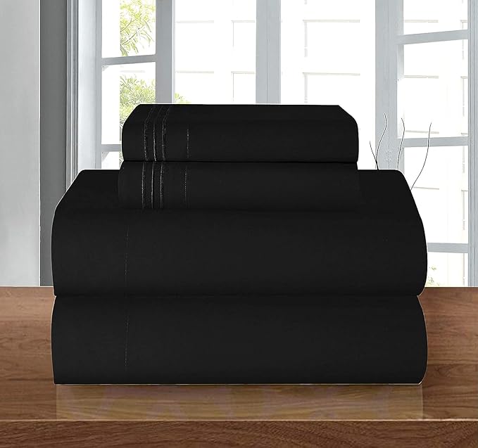 Elegant Comfort Luxury 1500 Premium Hotel Quality Microfiber 4-Piece Sheet Set - Image 2
