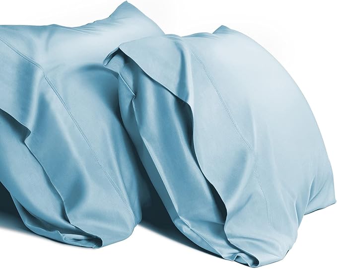 WishSmile Cooling King Pillowcases Set of 2 Breathable Cool Silky Soft Rayon by WishSmile